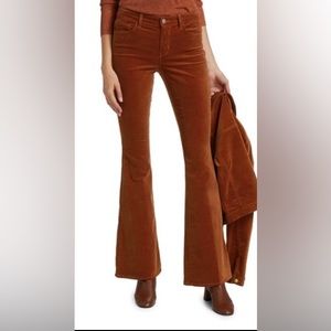 NWT L'AGENCE  Bell High Rise Flare Pant in Rust Brown size 26 orange cop…